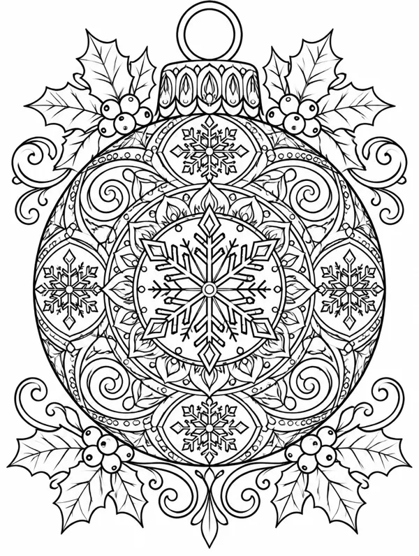 Ornament Mandala Christmas coloring page